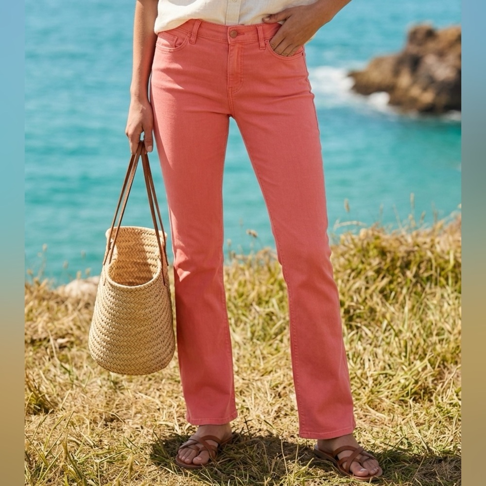 Mother Denim Mid Rise Coral Bootcut/Flare Jeans